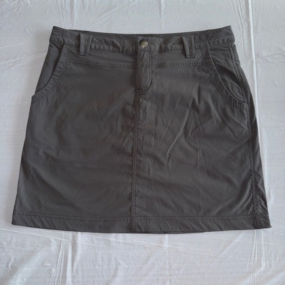 Eddie Bauer Travex Gray Nylon Stretch Hiking Skirt Womens Size‎ 4